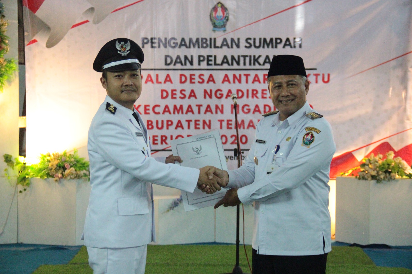 Upacara Pengambilan Sumpah dan Pelantikan Kepala Desa Antar Waktu Kepala Desa Ngadirejo Kabupaten Temanggung Masa Jabatan 2020–2026