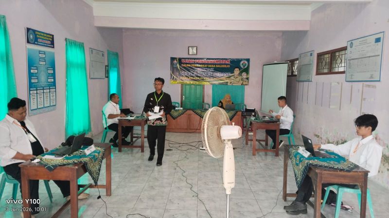 Pemantauan Ujian Pengangkatan Perangkat Desa Balerejo Formasi Kepala Dusun Jurang