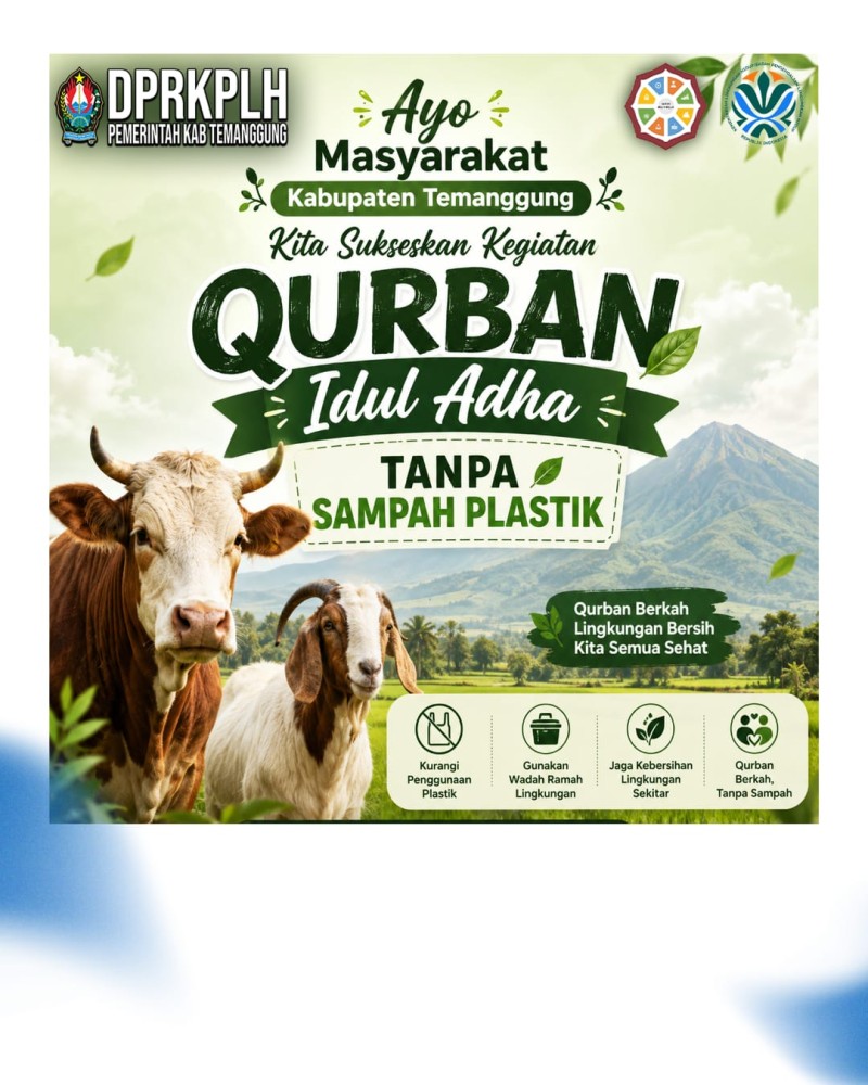 DPRKPLH Temanggung Ajak Masyarakat Terapkan Konsep Zero Waste Saat Pembagian Daging Kurban