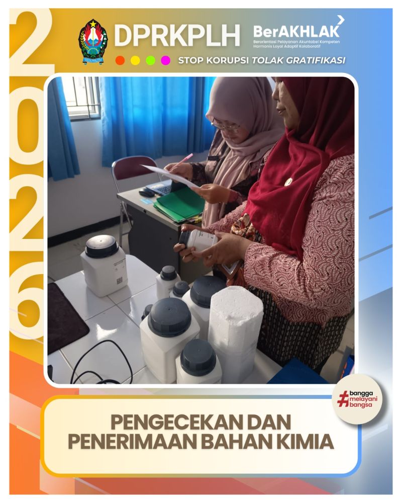 Pengecekan Bahan Kimia Baru di UPT Laboratorium Lingkungan DPRKPLH Temanggung