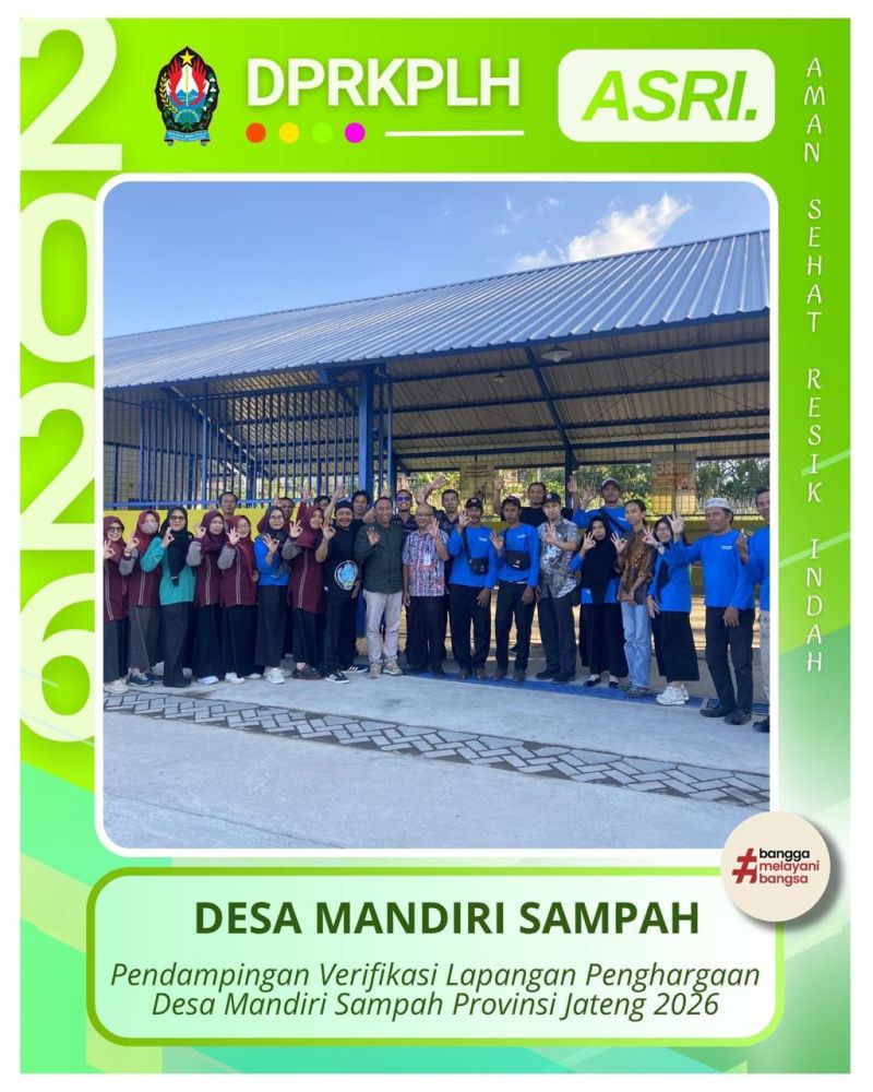 Desa Barang Dinilai, Bidang KebersihanDPRKPLH Temanggung Dampingi Verifikasi Desa Mandiri Sampah Jateng