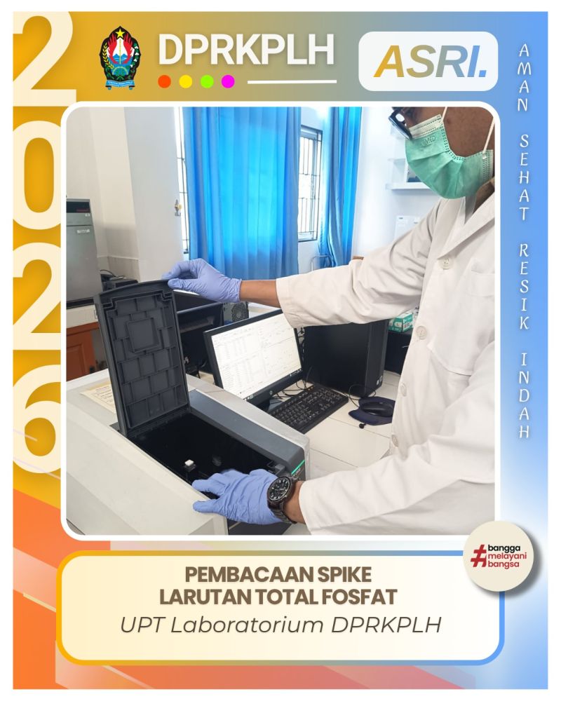 Kawal Validitas Sampel, Analis Laboratorium Lingkungan DPRKPLH Temanggung Lakukan Pembacaan Spike Total Fosfat
