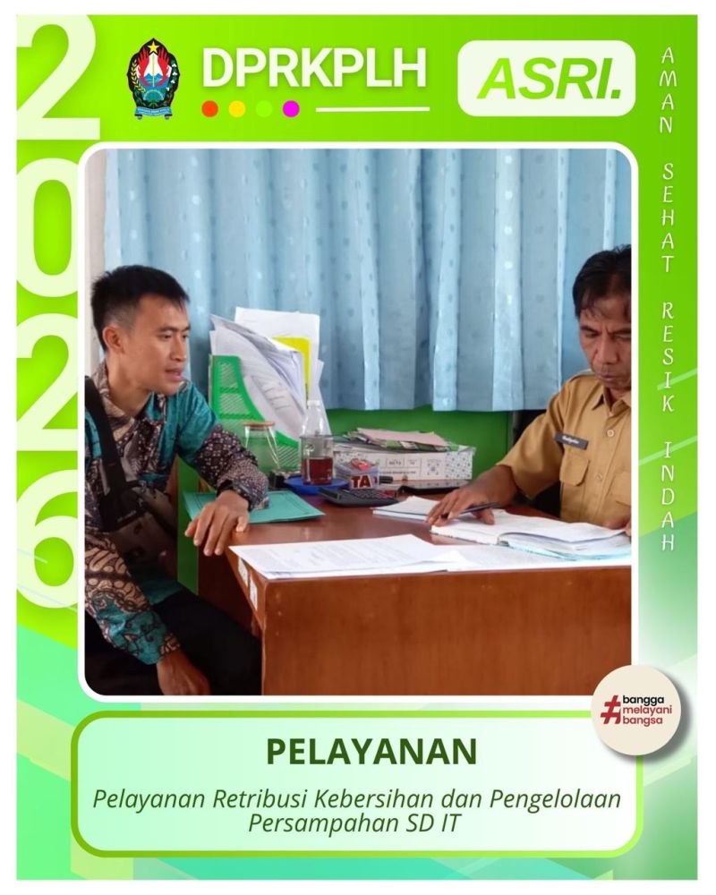 Bidang Persampahan DPRKPLH Temanggung Berikan Pelayanan Retribusi Kebersihan di SDIT Cendekia Mulia