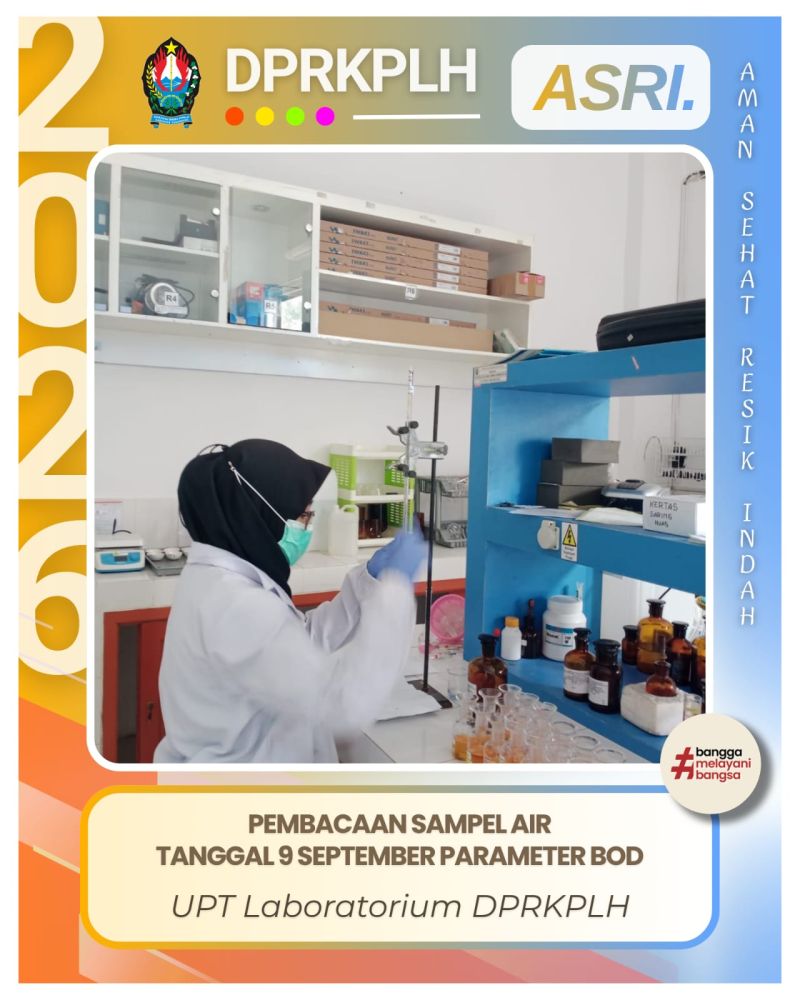 DPRKPLH Temanggung Laksanakan Analisa Laboratorium Parameter Biochemical Oxygen Demand (BOD)
