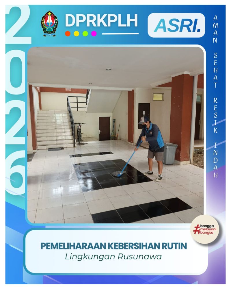 Pemeliharaan Rutin Rusunawa: Petugas Bersihkan Koridor, Tangga, hingga Saluran Drainase
