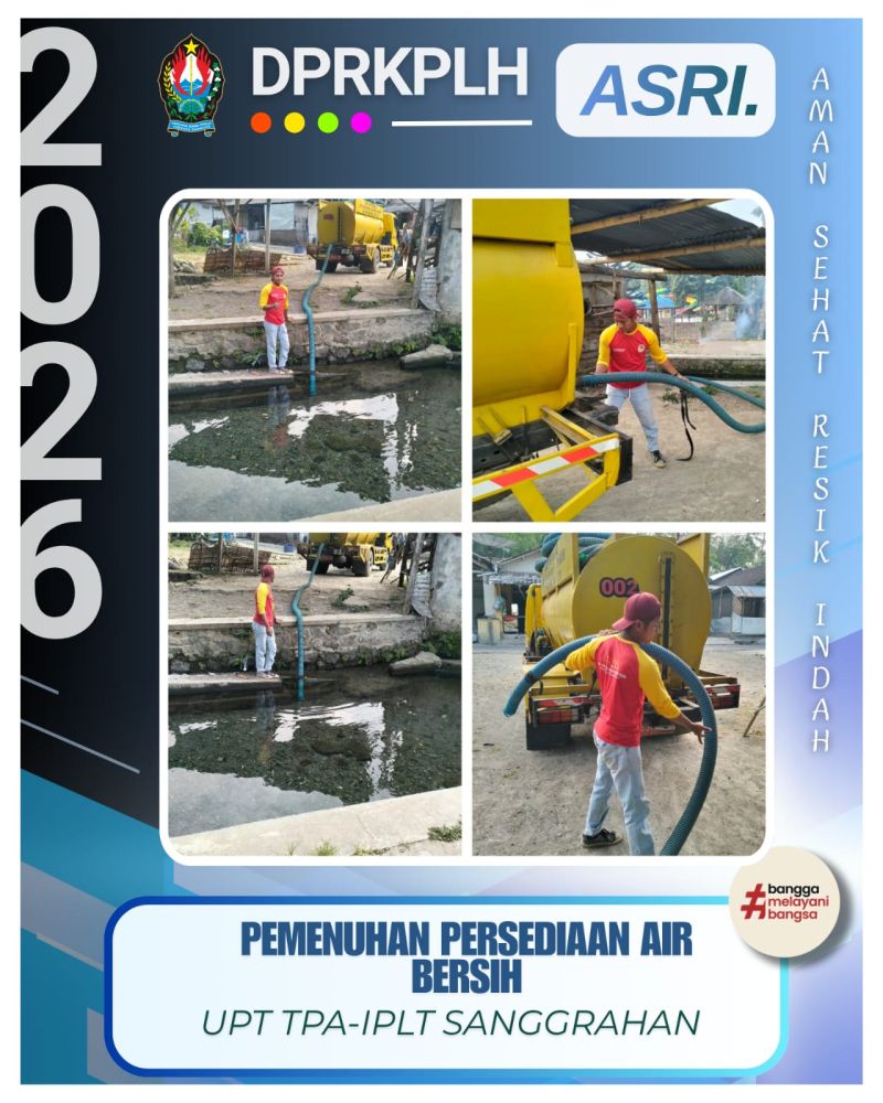 Dukung Kelancaran Operasional, UPT TPA-IPLT Sanggrahan Penuhi Pasokan Air Bersih Secara Rutin