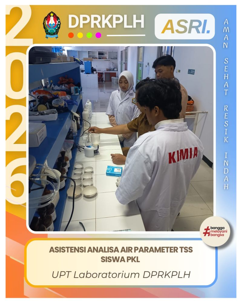 Tingkatkan Kompetensi Siswa PKL, UPT Laboratorium DPRKPLH Berikan Asistensi Uji TSS
