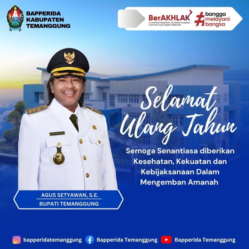 Selamat Ulang Tahun, Bapak Agus Setyawan, S.E, Semoga Senantiasa diberikan Kesehatan, Kekuatan dan Kebijaksanaan Dalam Mengemban Amanah
