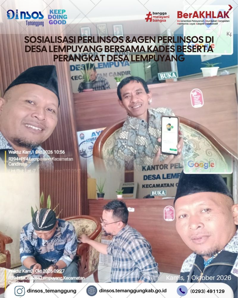 Pendamping Sosial Kecamatan Candiroto mengadakan sosialisasi perlinsos dan agen perlinsos