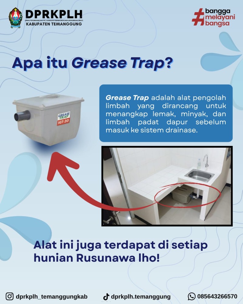 Tips Rawat Fasilitas Rusunawa: Jaga Kebersihan Dapur Lewat Grease Trap