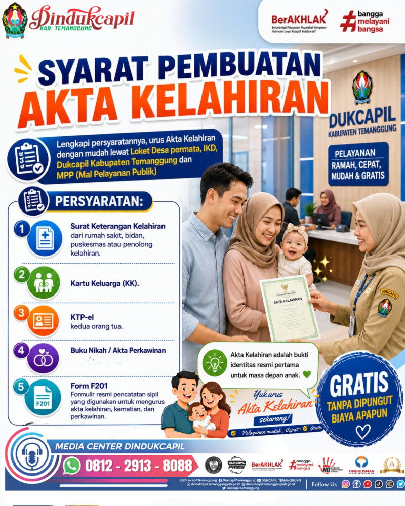 Syarat Akte Kelahiran
