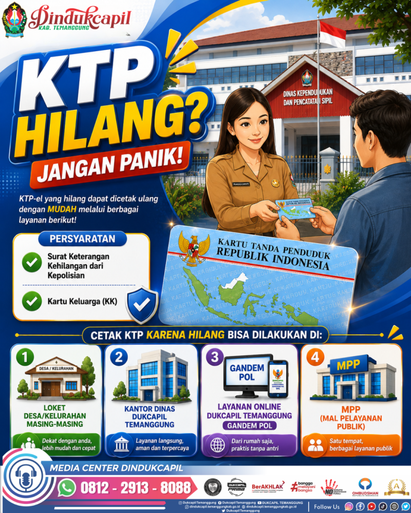 KTP-el Hilang? Jangan Panik!