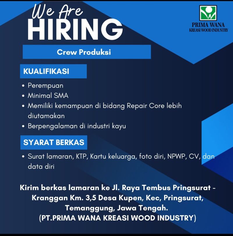 LOWONGAN KERJA PT PWKWI