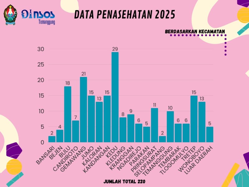 DATA PENASEHATAN TAHUN 2025 BERDASARKAN KECAMATAN
