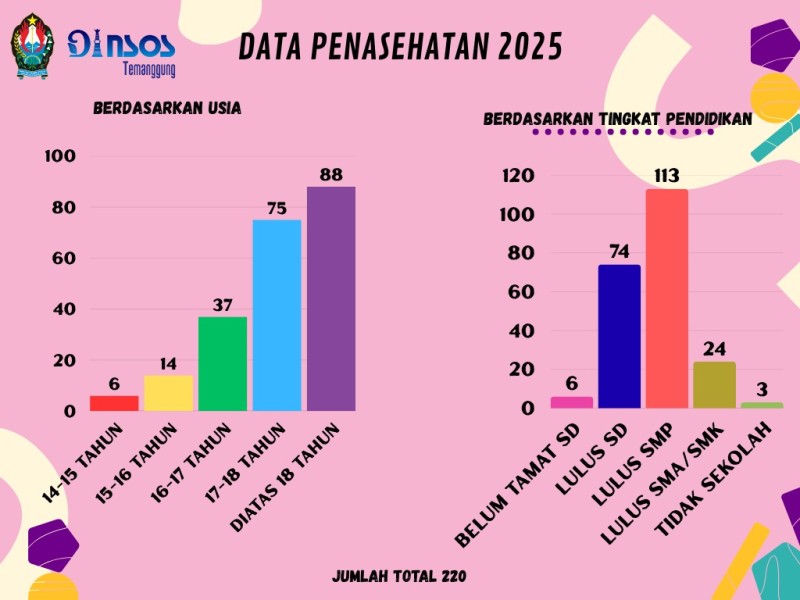 DATA PENASEHATAN TAHUN 2025 BERDASARKAN USIA DAN TINGKAT PENDIDIKAN