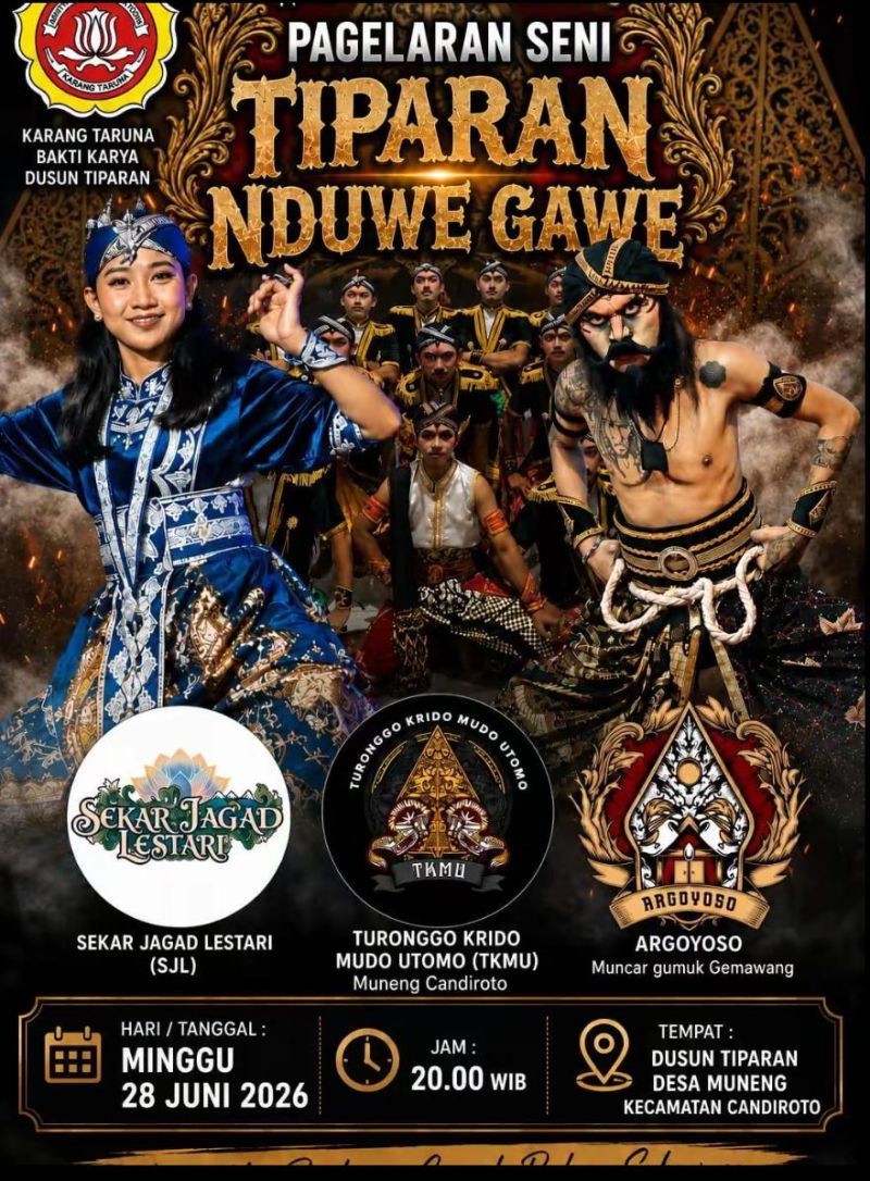 Pagelaran Seni, Tiparan Nduwe Gawe